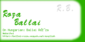 roza ballai business card